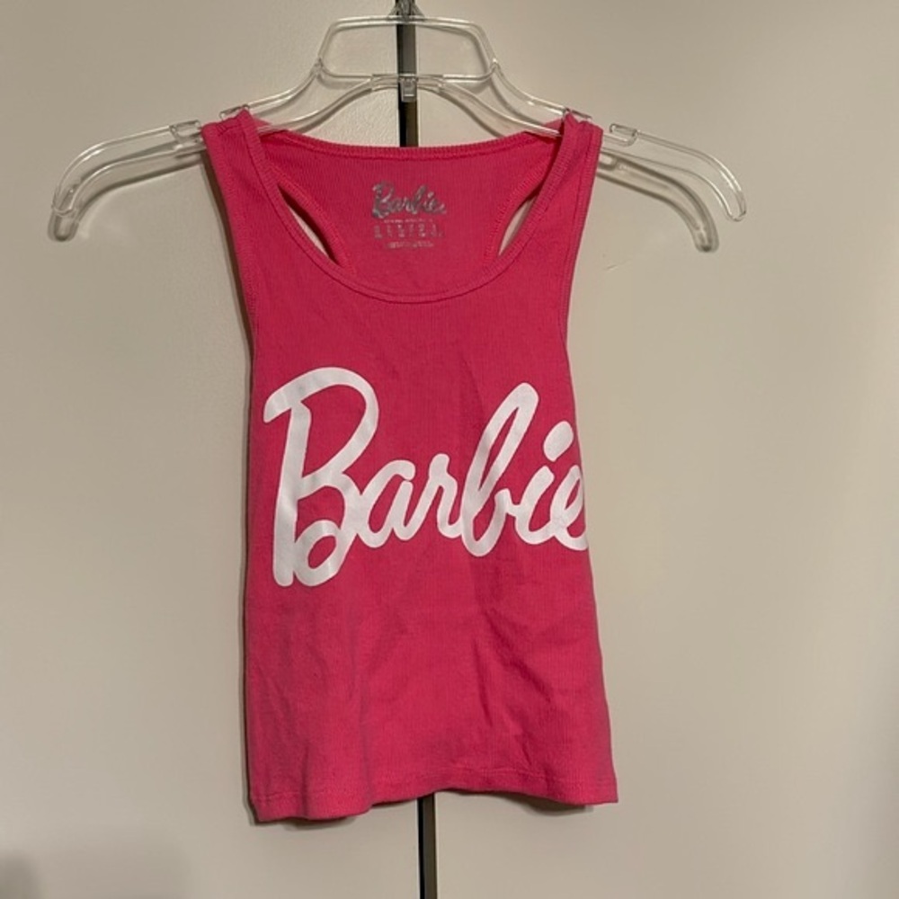 Barbie -pink crop top /halter /racer back. Forever 21